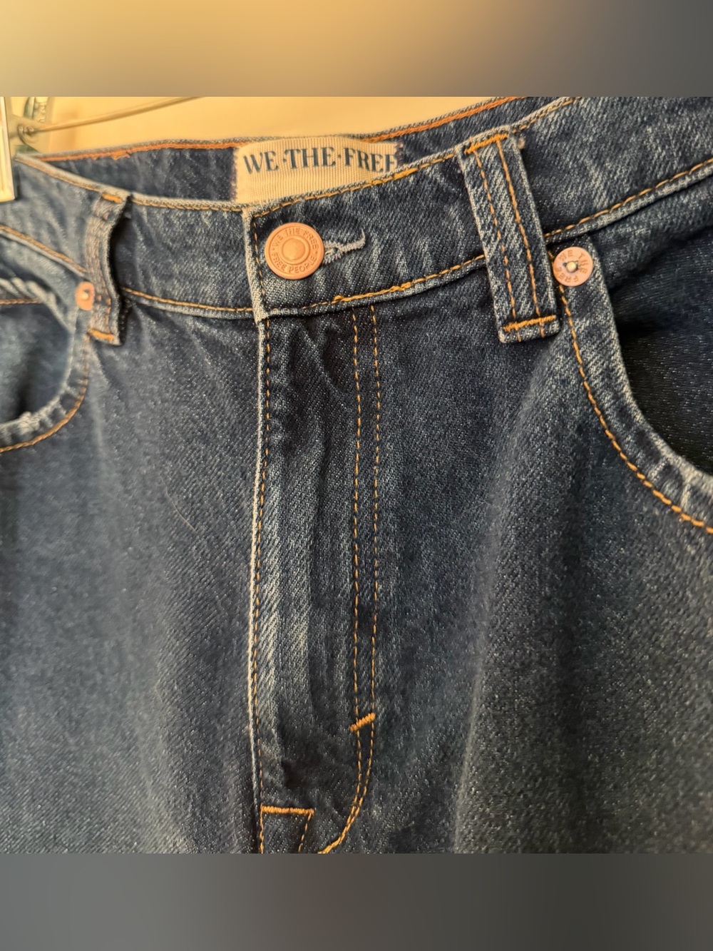 We The Free Tinsley Baggy High Rise Jeans in Blue, Size 28 - Picture 3 of 15
